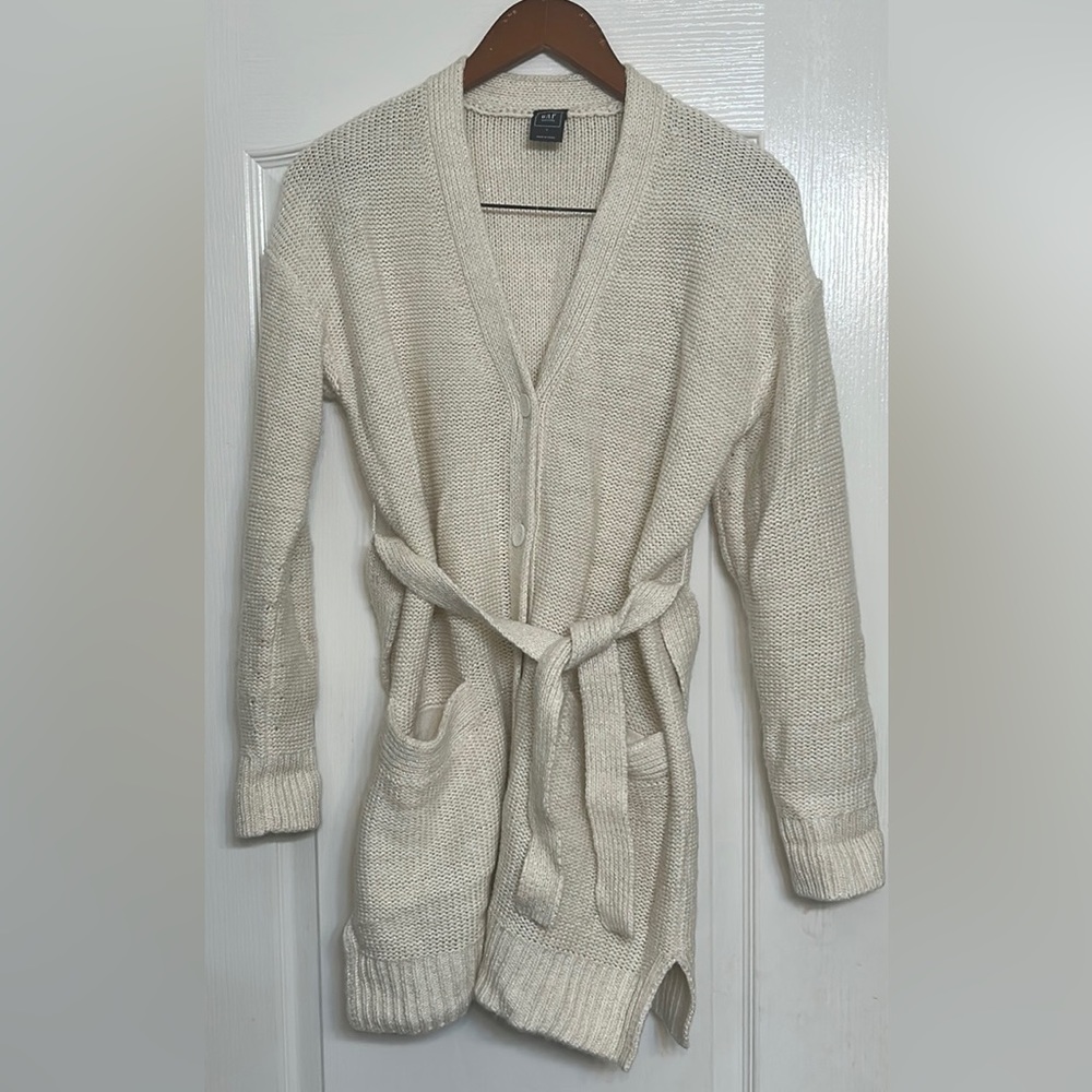 GAP Long Tie Front Cardigan